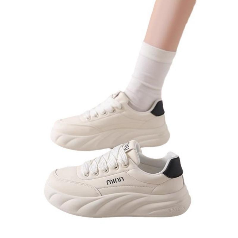 Platform tide board shoes women's spring new casual bread shoes fashion breathable sports little white shoes women