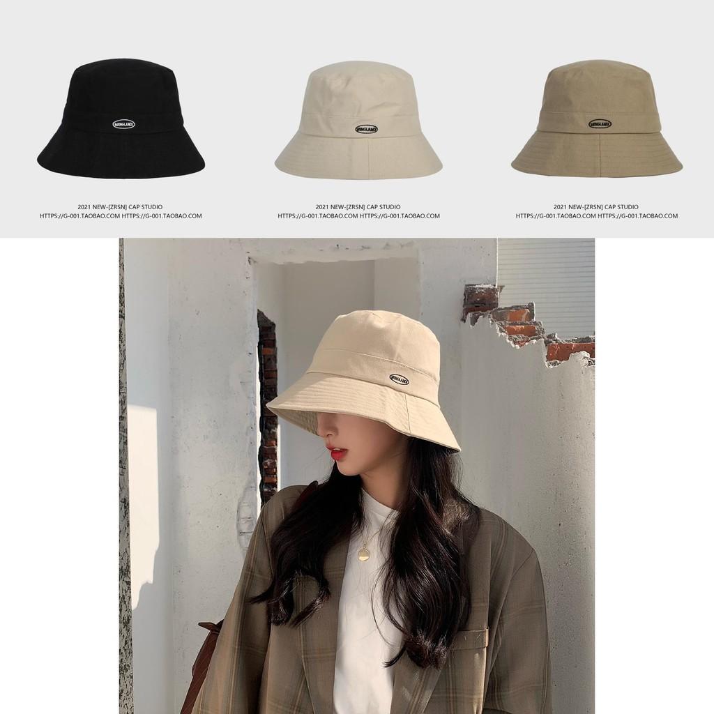 Embroidered Casual Letter Pattern Womens Bucket Hat Versatile Allseason Hat Outdoor