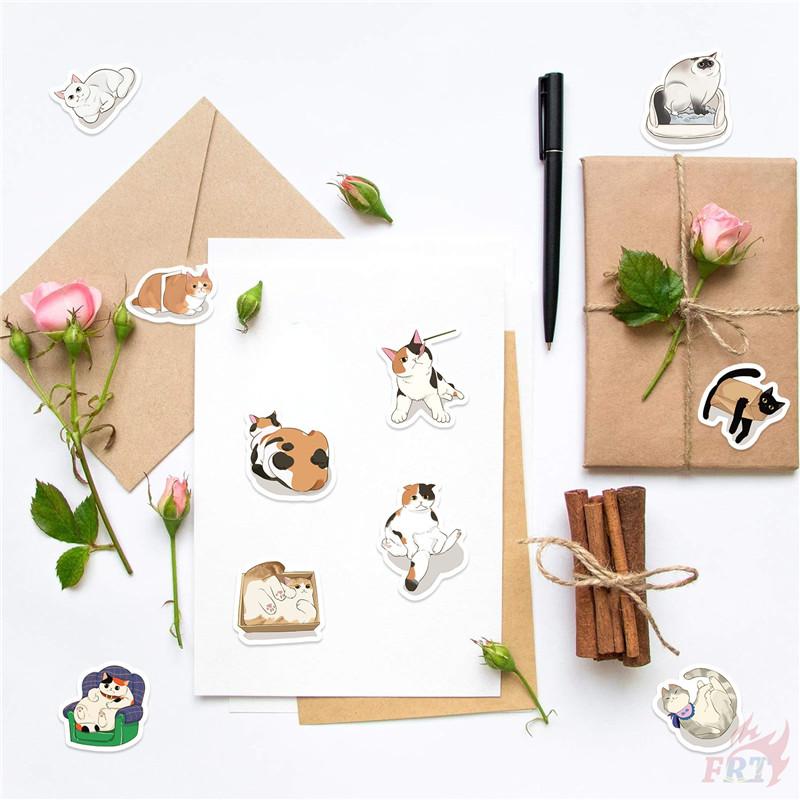 500Pcs/Roll Q Lazy Cats Kids Rewards Stickers - DIY Scrapbooks Album Decor Sealing Label Decals