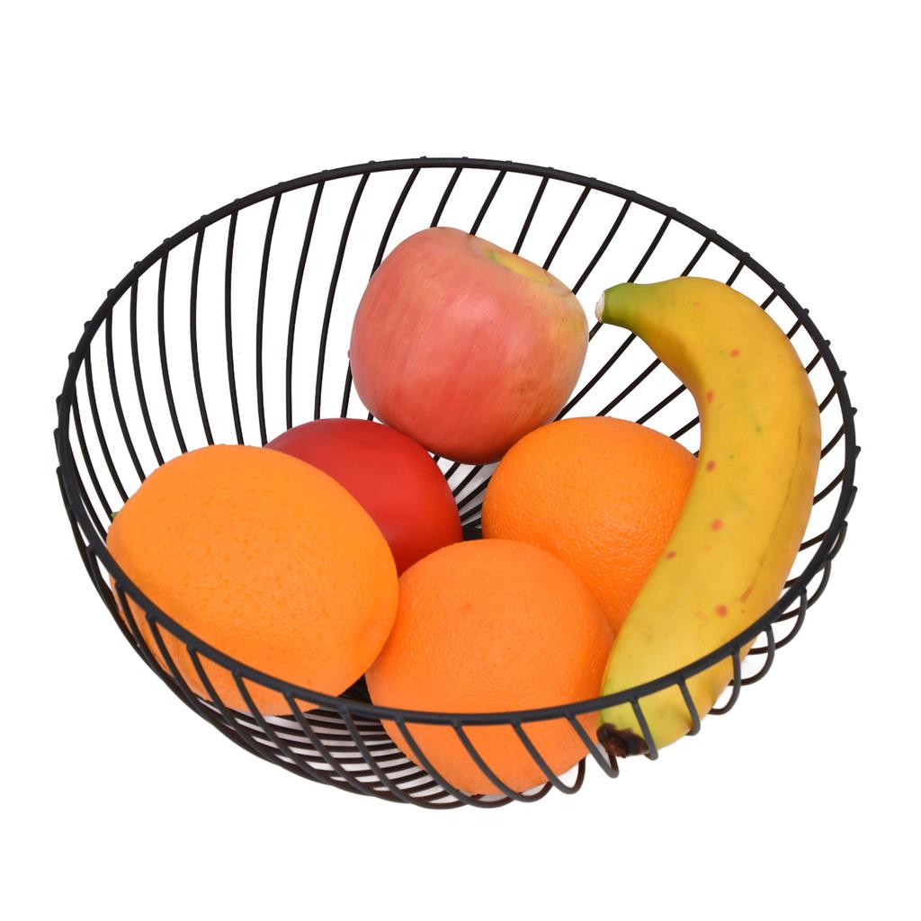 Fruit Bowl Iron European Style Simple Antiskid Design Carry Easily Household Fruit Basket for Snack