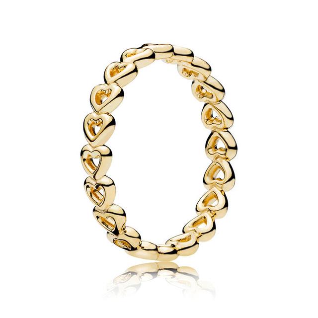 Anel Empilhável Cor Ouro Estilo Europeu Coroa Flor Anel de Dedo Para Mulheres Esposa Joia de Casamento Noivado Oferta Especial