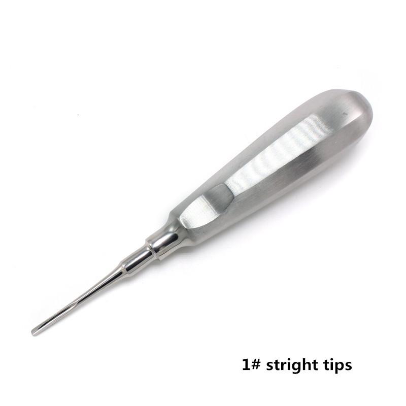 1Pc Dental Extraction Elevator Stainless Steel Tooth Dentist Tool Stright Curved Root Elevator Minimally Invasive Dentistry Tool