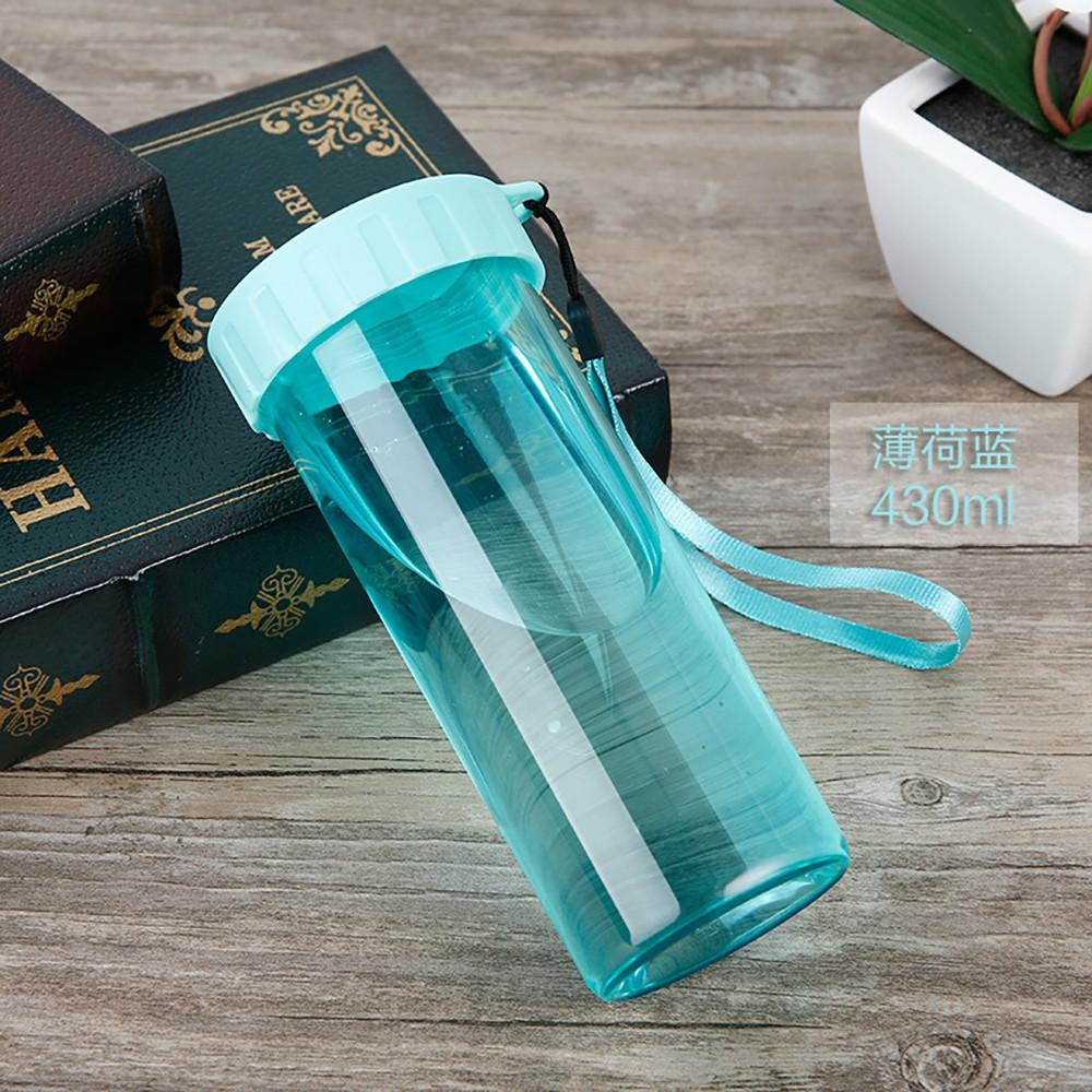 

430 мл однотонная чашка для воды портативный пластиковый материал герметичный герметичный и устойчивый к падениям уличный студенческий минималистский стакан мятный зеленый