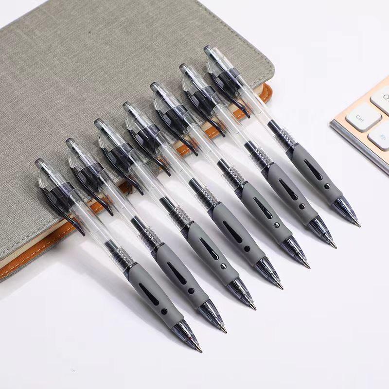 Black/Red GP1008 Ballpoint Pen for Students and Offices - Refillable, Press-Action Design for Writing and Signing