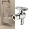 Angle Stop Valves Replacement Faucet Valves Compression Outlet Angle Globe Valves for Toilet Bathroom Kitchen Enduring