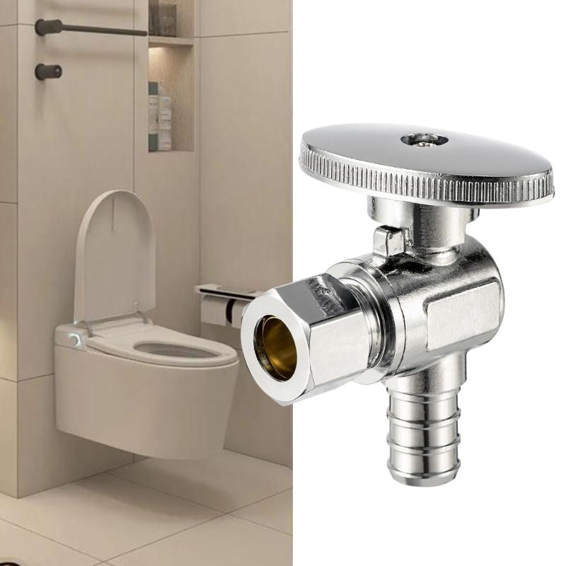 Angle Stop Valves Replacement Faucet Valves Compression Outlet Angle Globe Valves for Toilet Bathroom Kitchen Enduring
