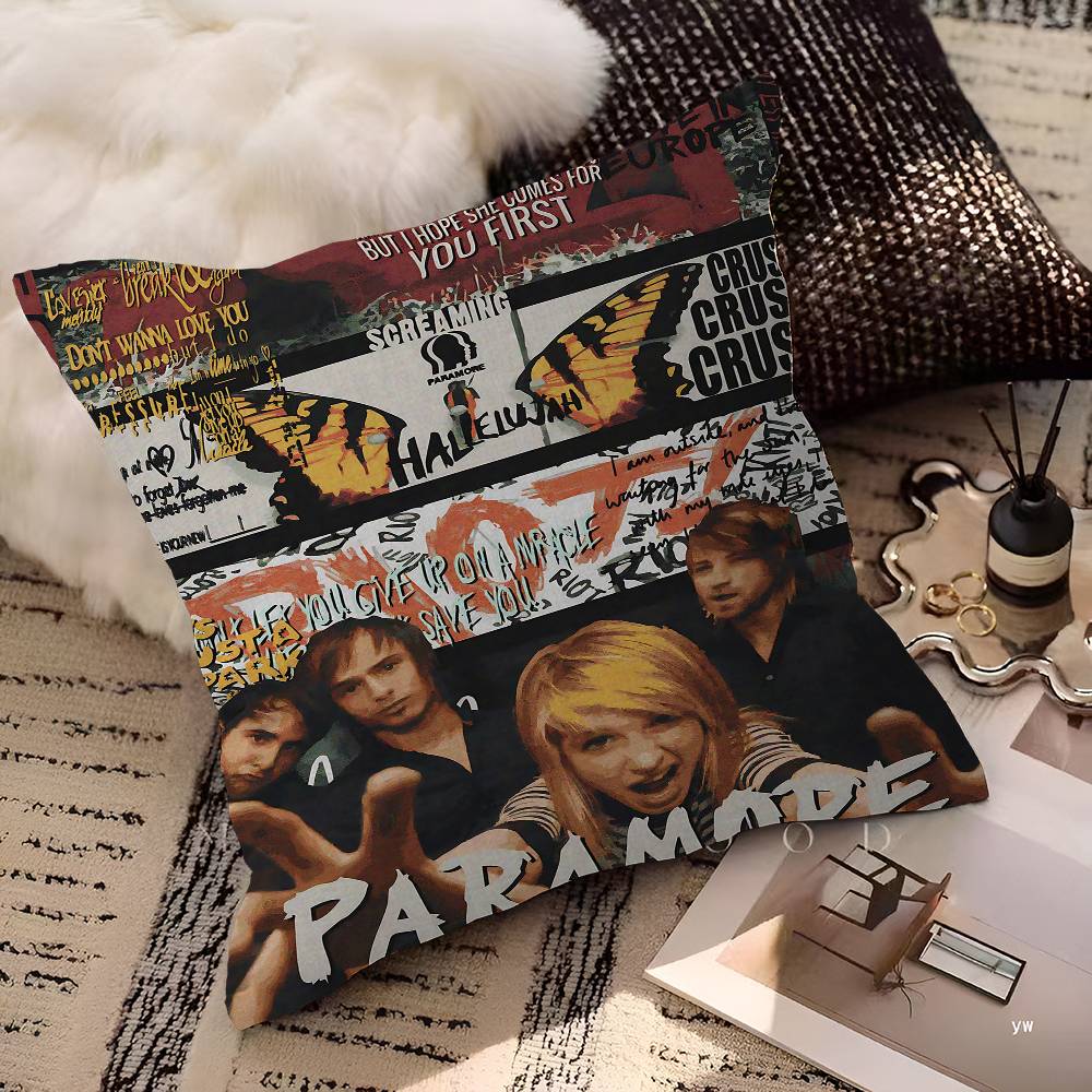 Pop Band P_Paramore Cushion Cover Polyester Sofa Cushions Decorative Throw Pillows Home Decoration Pillowcover