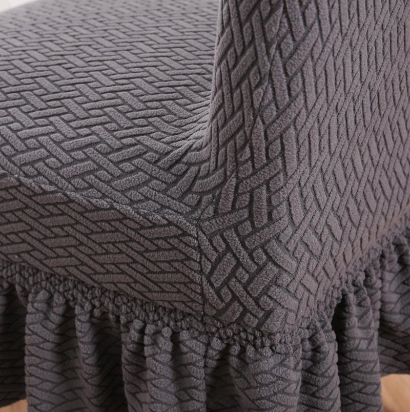 Cross-Border Elastic Jacquard Chair and Cushion Cover Set with Skirt