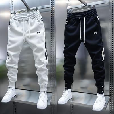 Gestreifte Casual Haremshose Fashion Street Hose Outdoor Jogger Jogginghose Hochwertige Herrenbekleidung