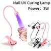 Nail Dryer Light UV Nail Lamp 395nm Wavelength Clip-on Desk Mini USB For Gel Nails Ongle Manicure Salon Tools Quick Drying