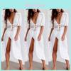 Elegantes Damen-Häkel-Spitzen-Strandkleid Perfekt Für Heiße Sommertage