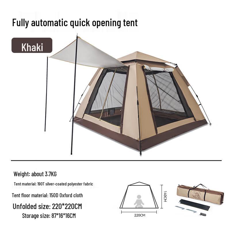Pelliot Automatic Double-Layer Camping Tent 3-4 Person