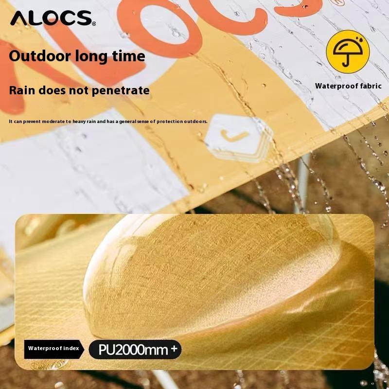 Alocs outdoor camping UV-proof tent, lightweight and portable, waterproof and windproof, spacious family camping tent for 2-3 people