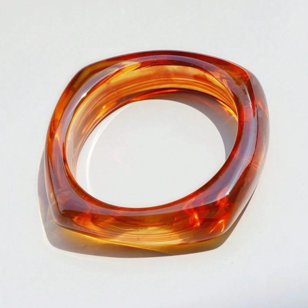 Farbverlauf Acryl Armbänder Durchscheinend Dicke Armreifen Statement Armreifen Harz Armreifen Gen Z Frauen