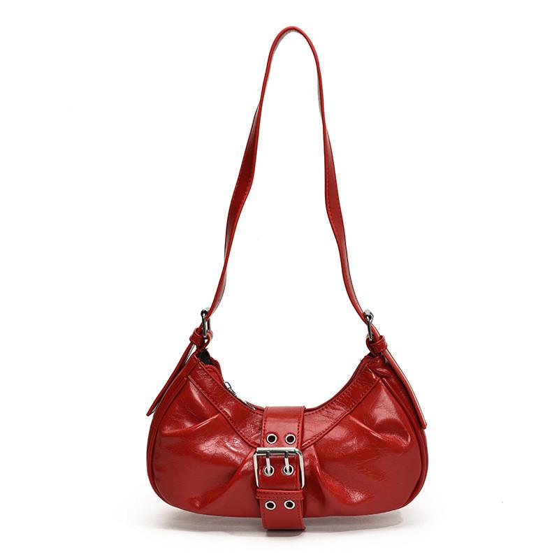 Chic Versatile Handheld Pu Tote Bag For Women Fashionable Retro Crossbody Clutch красный