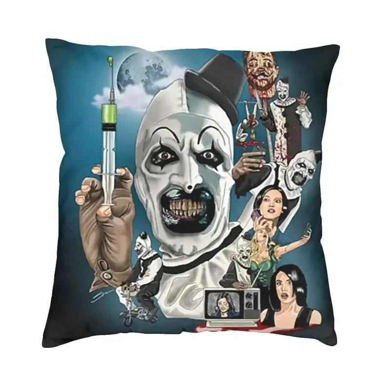 Terrifiers Movie Horror Art Slasher Halloween Cushion Cover Sofa Living Room Square Throw Pillow Case 40x40 Pillowcases
