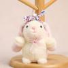 Easter Plush Bunny Headband Bow Pendant Backpack Hanging Ornament for Girls Kids Festival Gift