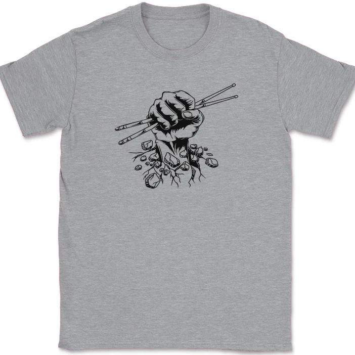 

Футболка с барабанщиком, разрывающим, забавная, для музыканта, барабанные палочки, подарок 3XL