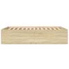 Bed Frame in Sonoma Oak Finish 140 x 200 cm Particleboard