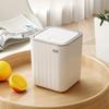 Mini Desktop Trash Can With Lid Press Type Trash Can For Bathroom Car Office Bedroom Living Room Waste Bins Portable Clutter Bin