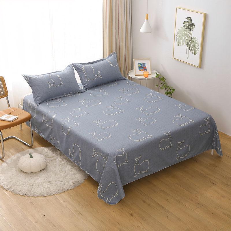Flannel Cartoon Bed Sheet for Student Dormitory - Single/Double Bed, Free Shipping