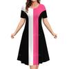 Oversized Summer Women's Short Sleeve Dress Plus Size Women's Loose Short Dress Casual Printed Fashion Party Dresses