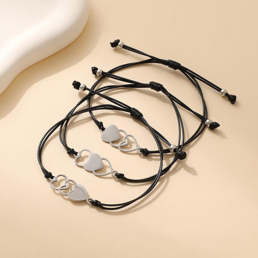 1 Set Handgefertigte Geflochtene Armbänder Seilarmbänder Baumwollfaden Verstellbarer Handgelenkschmuck Geeignet für Verschiedene Anlässe