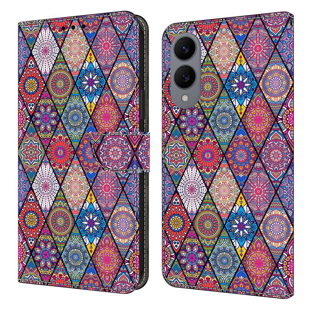 For Samsung Galaxy S25 Edge Wallet Case Pattern Printing PU Leather Flip Stand Phone Cover