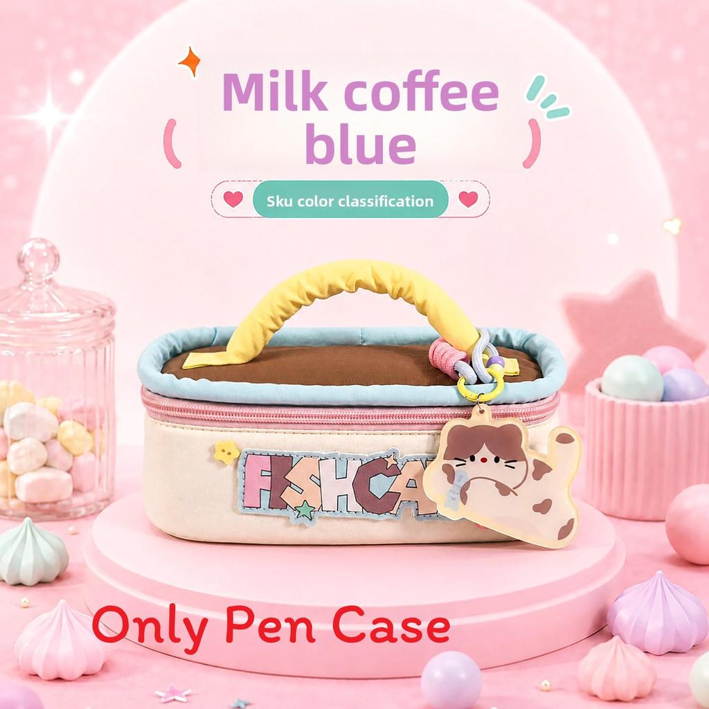 Minimalist Handheld Pencil Case With Soft Polyester Fabric For School And Art Students