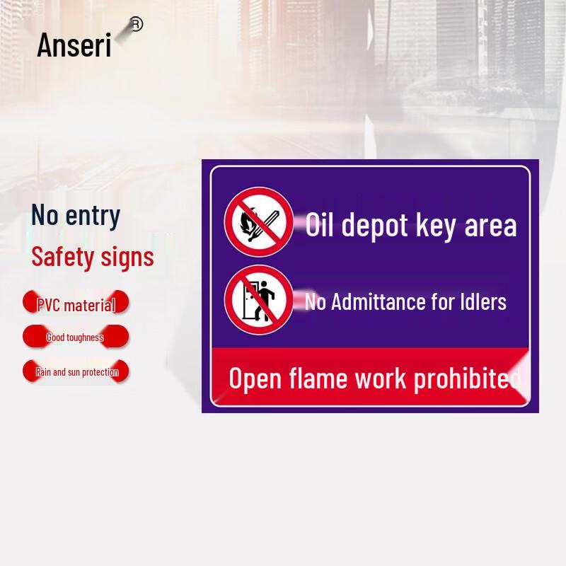 Ansaicui PVC No Entry Safety Sign