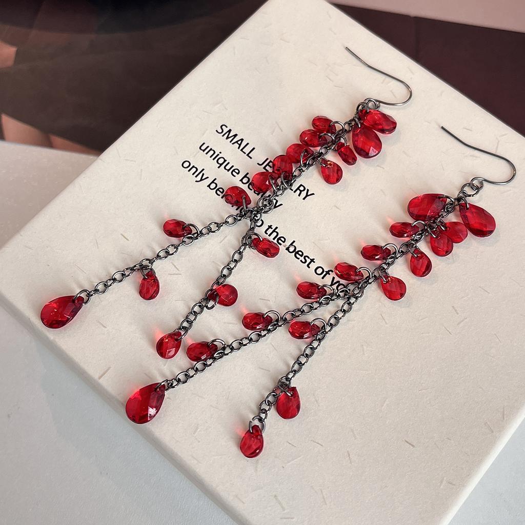 Long Tassel Tide Chinese Style Retro Personality Temperament Fashion Fresh Sweet Beautiful Woman Earrings