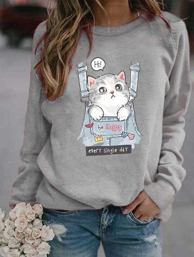 Stay Cozy and Stylish This Winter with a Round Neck Sweatshirt for Women, Available In Multiple Trendy Patterns