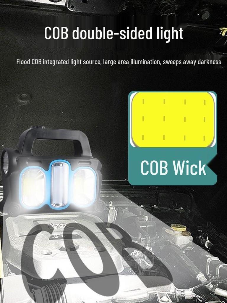 Rechargeable Custom Solar Three-Light Emergency & Camping Spotlight