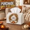 1pc Rustic Farmhouse Circle Tissue Box - Multi-Functional Fall Napkin Dispenser, Two Sizes Available Made of Durable Polyester, Decorated with Pumpkin