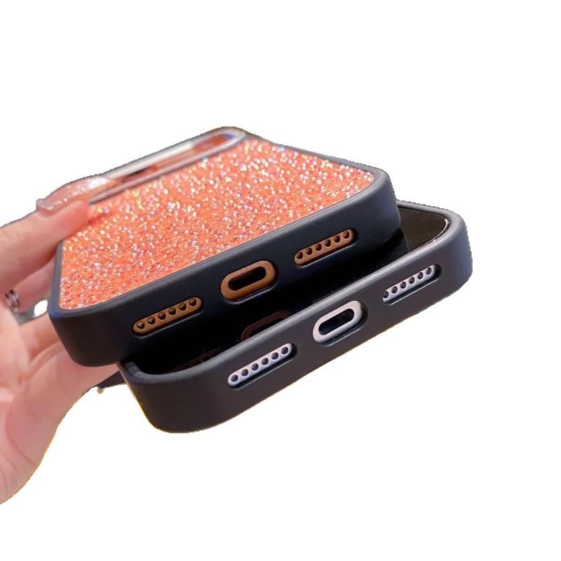 17 Applicable iPhone16promax Point Drill Leather Pattern 16 Apple 17pro Mobile Phone Case 17promax Protective Case