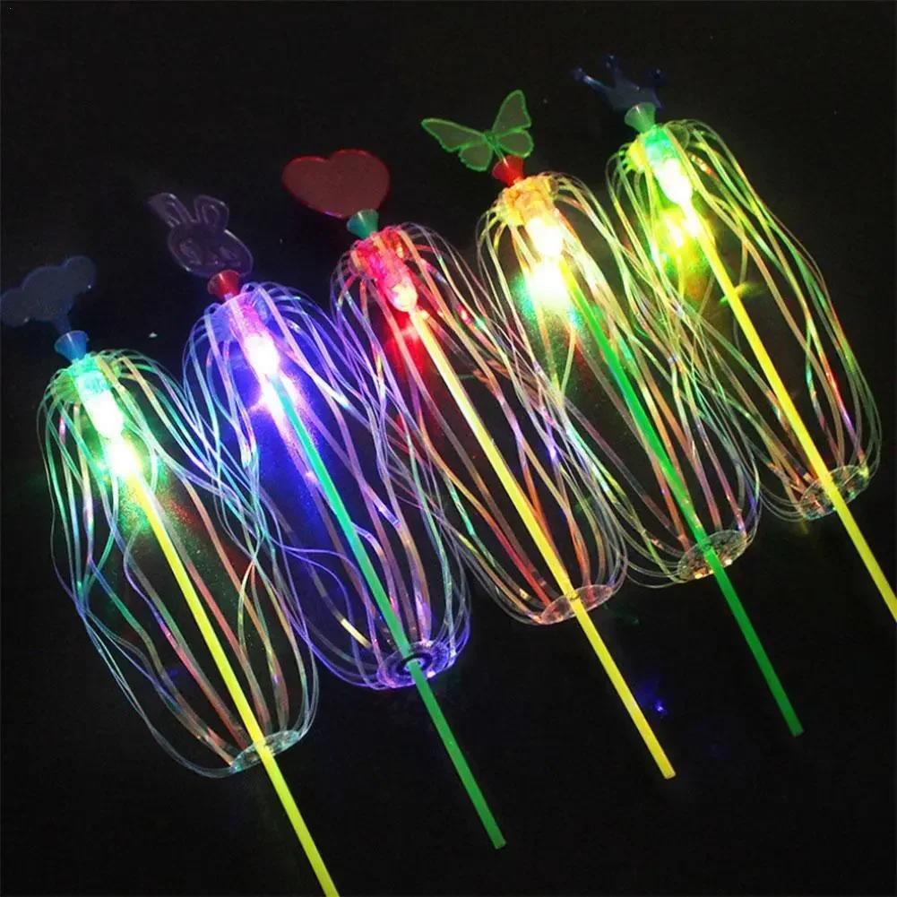 

1Pcs Rainbow Magic Stick Wand LED Bubble Flower Colorful Shining Light Wand Stick Toy Special Flashlight Children Luminous Toy