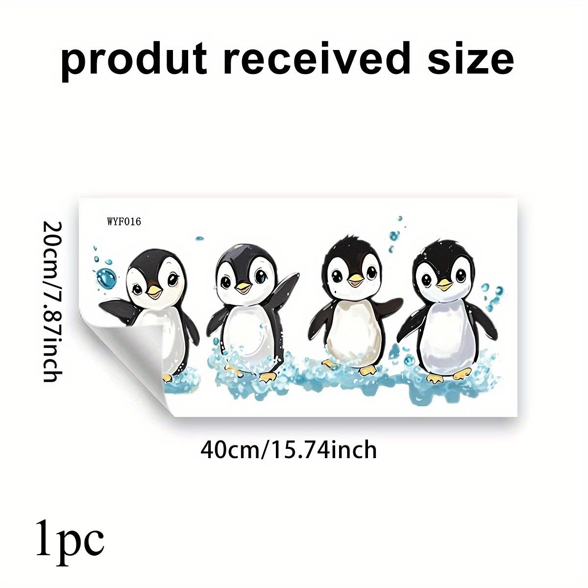 

1pc Cartoon Little Penguin Wall Stickers For Bathroom Bathtub Decor Mural Cute Animal Room Home Decoration Self-adhesive Decals