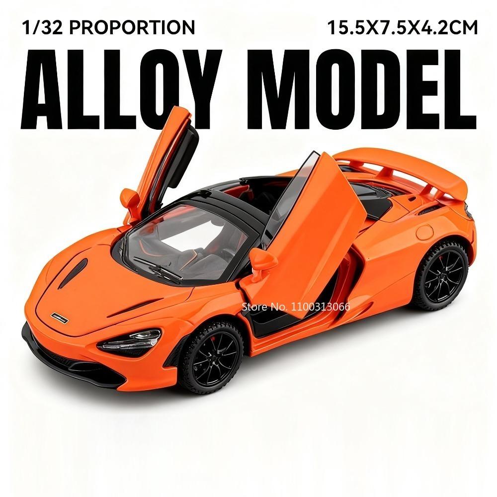 1:32 Lambor SVJ63 720S Alloy Toy Diecast Model Car Wheel Pull Back Miniature Supercar with Light Music Vehicle Collect Souvenirs