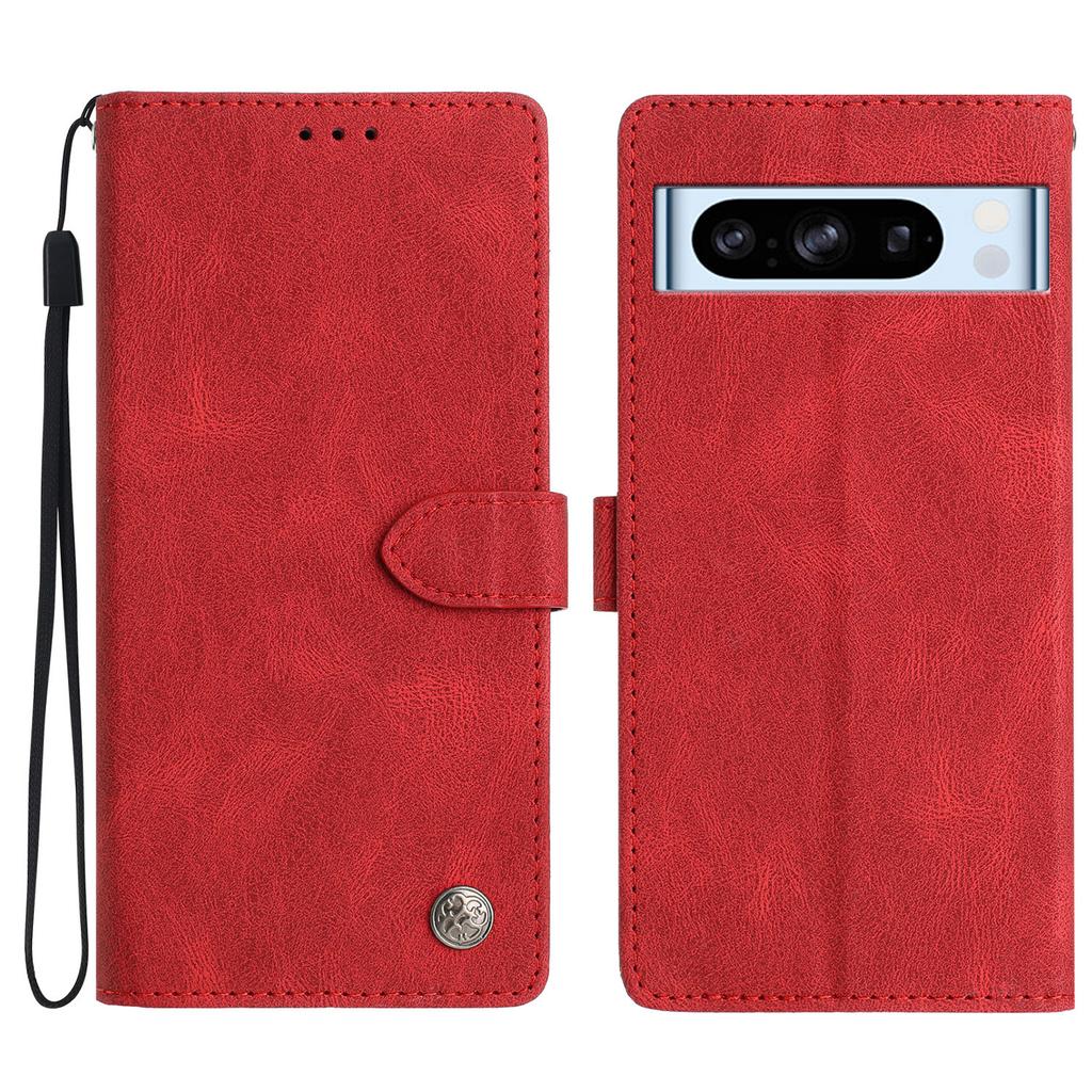 ForGoogle Pixel 8 Pro Leather Case Solid Color Phone Wallet Cover