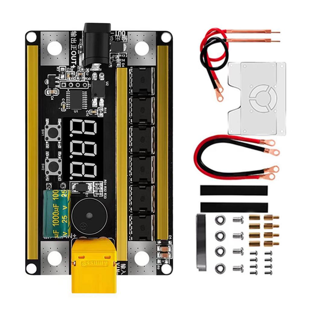 99 Gear Spots Welder 24V Digital Power Adjustable Spots Welding Pen Control Board Sheet For 18650 Lithium Batteries