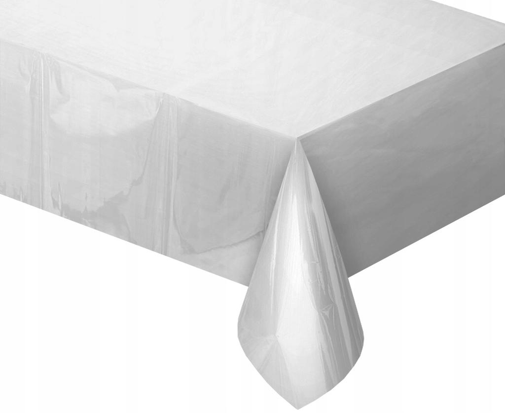 Obrus Foliowy, Metaliczny Srebrny, 137X183 Cm