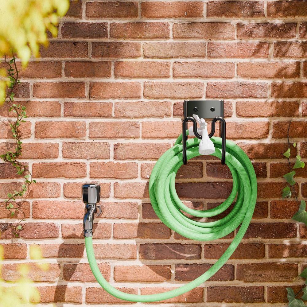 Wall Mount Water Hose Rack Rust Proof Flex Hose Hanger Tool Holder Garden Water Pipe Hook  Outdoor