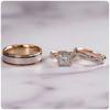 Delicate Design Couple Rings Wedding Ceremony Accessories with Dazzling Zirconia Women Men Exquisite Engagement Jewelry