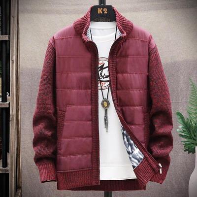 Autumn Korean O-Neck Men's Sweaters with Thick and Velvet Men's Cardigan Knitted Sweatercoats Solid Jacket Male M-3XL