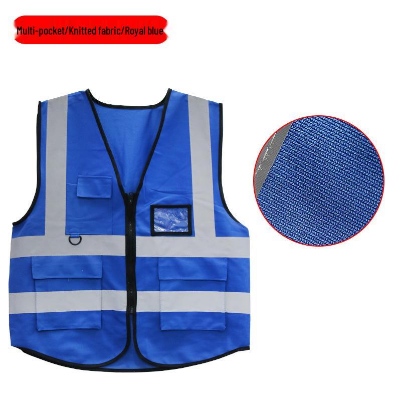 Reflekterande säkerhetsväst för trafik, byggarbetsplatser och trädgårdsarbete - Fluorescerande grön, Anpassningsbar. 