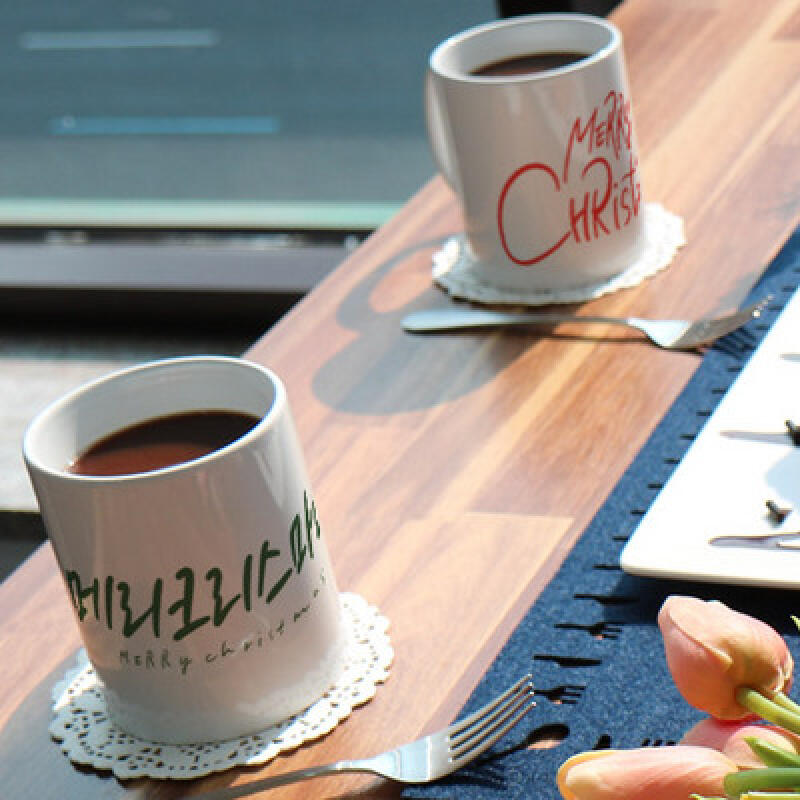 tf481-Design Mug 2p-Christmas Calligraphy