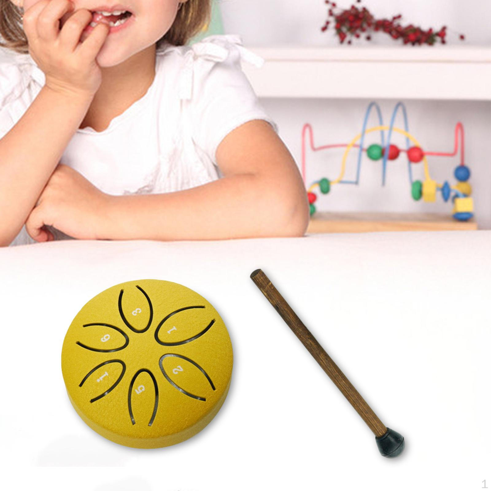 

Гармонический стальной барабан 3-дюймовый 6-нотный мелодичный ударный инструмент для подарка осознанности чёрный