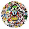 50 Sheets One Piece Anime Stickers: Waterproof Graffiti Decals for Laptops, Skateboards, Cars, Motorcycles, and Guitars