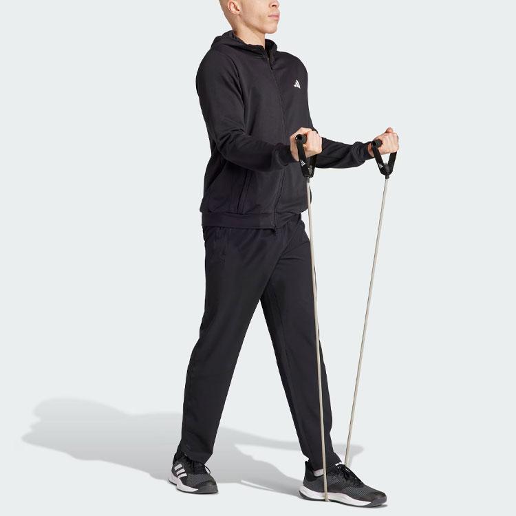 Adidas Workout Hoodie Black/White Men Streetwear IT4308