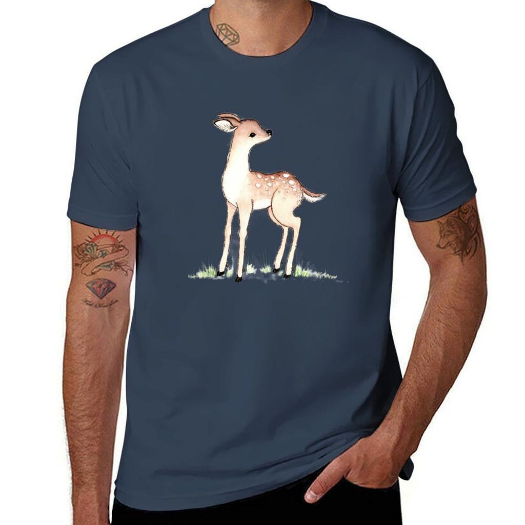 Woodland Deer T-Shirt Essential T Shirt G Man T Shirts for Men Cotton T Shirts High Quality T-Shirt